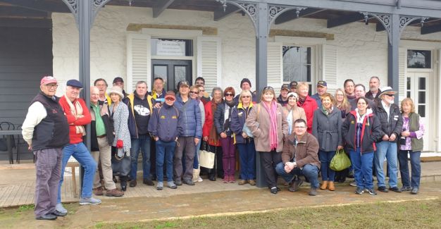 Most of the group in front of the Sir George, Jugiong